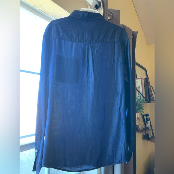 Ettelo Denim Collection Chambray Button-Down Shirt XL NWT - Picture 3 of 6